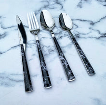 Load image into Gallery viewer, Black Marble Cutlery Set
