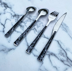 Black Marble Cutlery Set