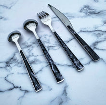 Load image into Gallery viewer, Black Marble Cutlery Set