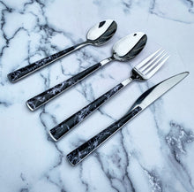 Load image into Gallery viewer, Black Marble Cutlery Set