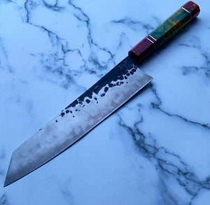Technicoloured Carbon Drip Kiritsuke Knife