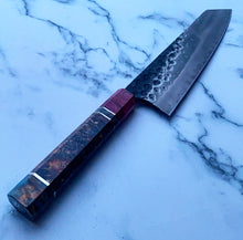 Load image into Gallery viewer, Technicoloured Carbon Drip Kiritsuke Knife