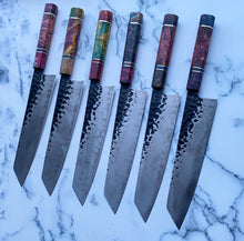 Load image into Gallery viewer, Technicoloured Carbon Drip Kiritsuke Knife