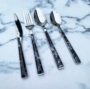 Black Marble Cutlery Set