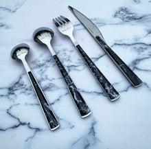 Load image into Gallery viewer, Black Marble Cutlery Set
