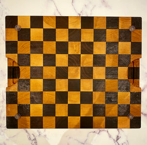 Maple and Walnut Checkered Chopping Board