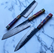 Load image into Gallery viewer, Technicoloured Chef Knife Set
