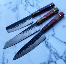 Load image into Gallery viewer, Technicoloured Chef Knife Set
