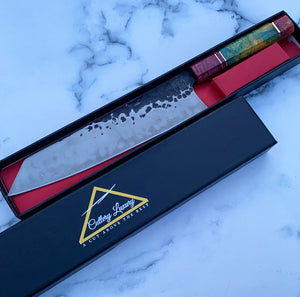 Technicoloured Carbon Drip Kiritsuke Knife