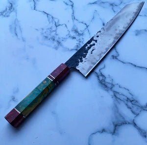 Technicoloured Carbon Drip Kiritsuke Knife