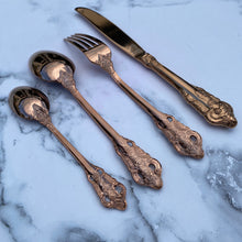 Load image into Gallery viewer, Rose Gold Cutlery Set
