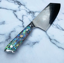 Load image into Gallery viewer, Abalone Pāua Damascus Cleaver
