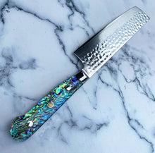 Load image into Gallery viewer, Abalone Pāua Nakiri Knife
