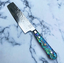 Load image into Gallery viewer, Abalone Pāua Nakiri Knife
