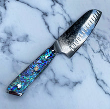 Load image into Gallery viewer, Abalone Pāua Santoku Kitchen Knife
