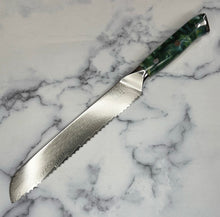 Load image into Gallery viewer, Galaxy Damascus Bread Knife
