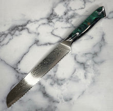 Load image into Gallery viewer, Galaxy Damascus Bread Knife
