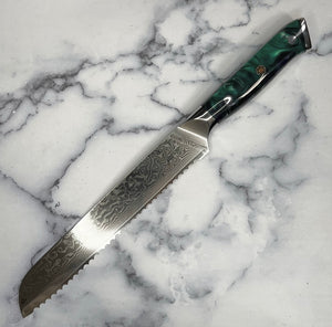 Galaxy Damascus Bread Knife