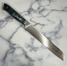 Load image into Gallery viewer, Galaxy Damascus Bread Knife
