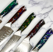 Load image into Gallery viewer, Galaxy Damascus Kitchen Knife Set
