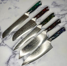 Load image into Gallery viewer, Galaxy Damascus Kitchen Knife Set
