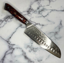Load image into Gallery viewer, Galaxy Damascus Santoku Kitchen Knife
