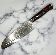 Load image into Gallery viewer, Galaxy Damascus Santoku Kitchen Knife
