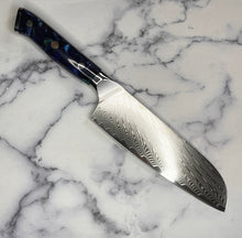 Load image into Gallery viewer, Galaxy Damascus Santoku Chef Knife
