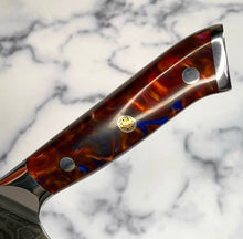 Load image into Gallery viewer, Galaxy Damascus Santoku Kitchen Knife
