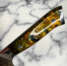 Load image into Gallery viewer, Galaxy Damascus Hammered Santoku Chef Knife
